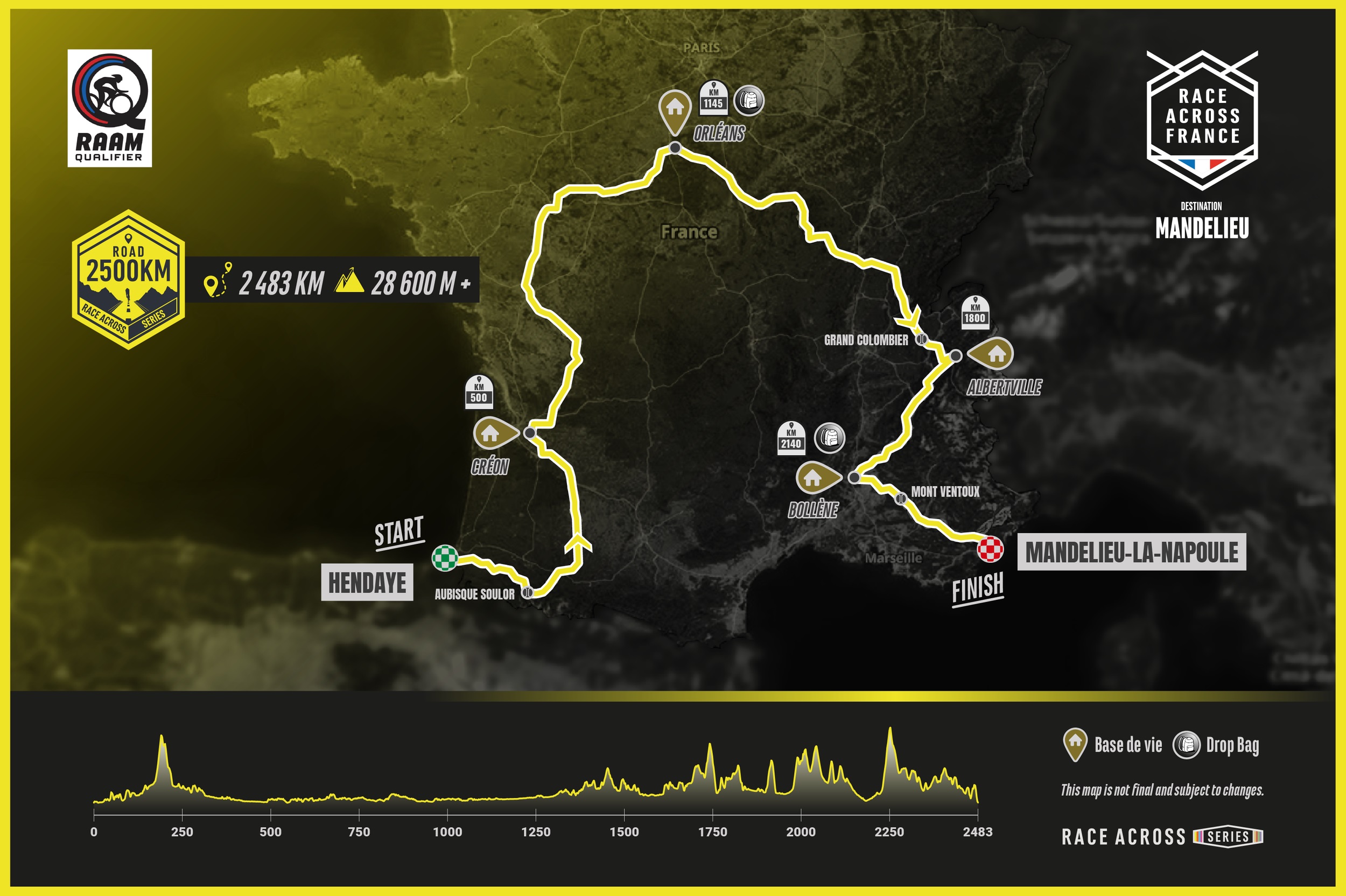 Départ de la "Race Across France 2026" — visuel événement