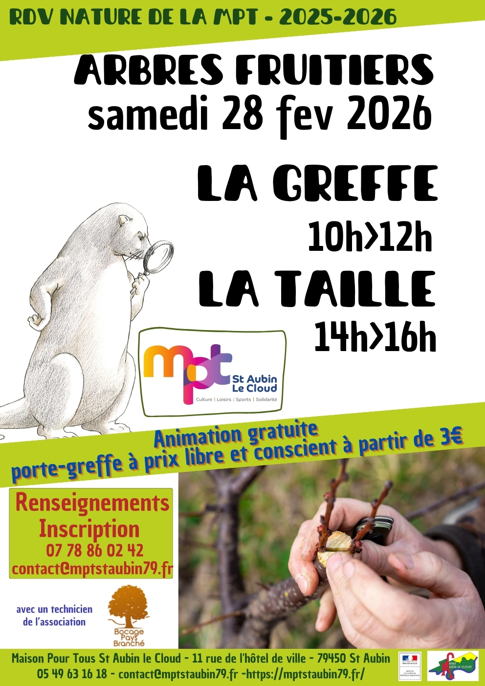 RDV nature de la MPT : atelier greffe et taille