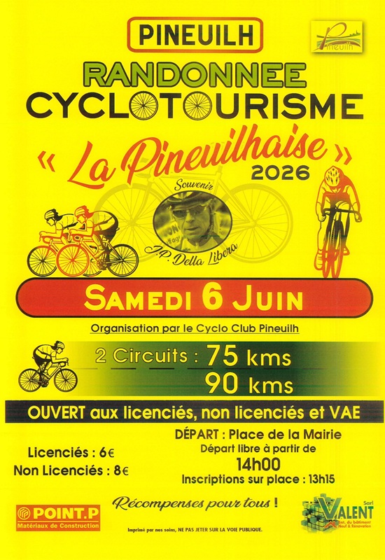Randonnée cyclotourisme La Pineuilhaise, Pineuilh