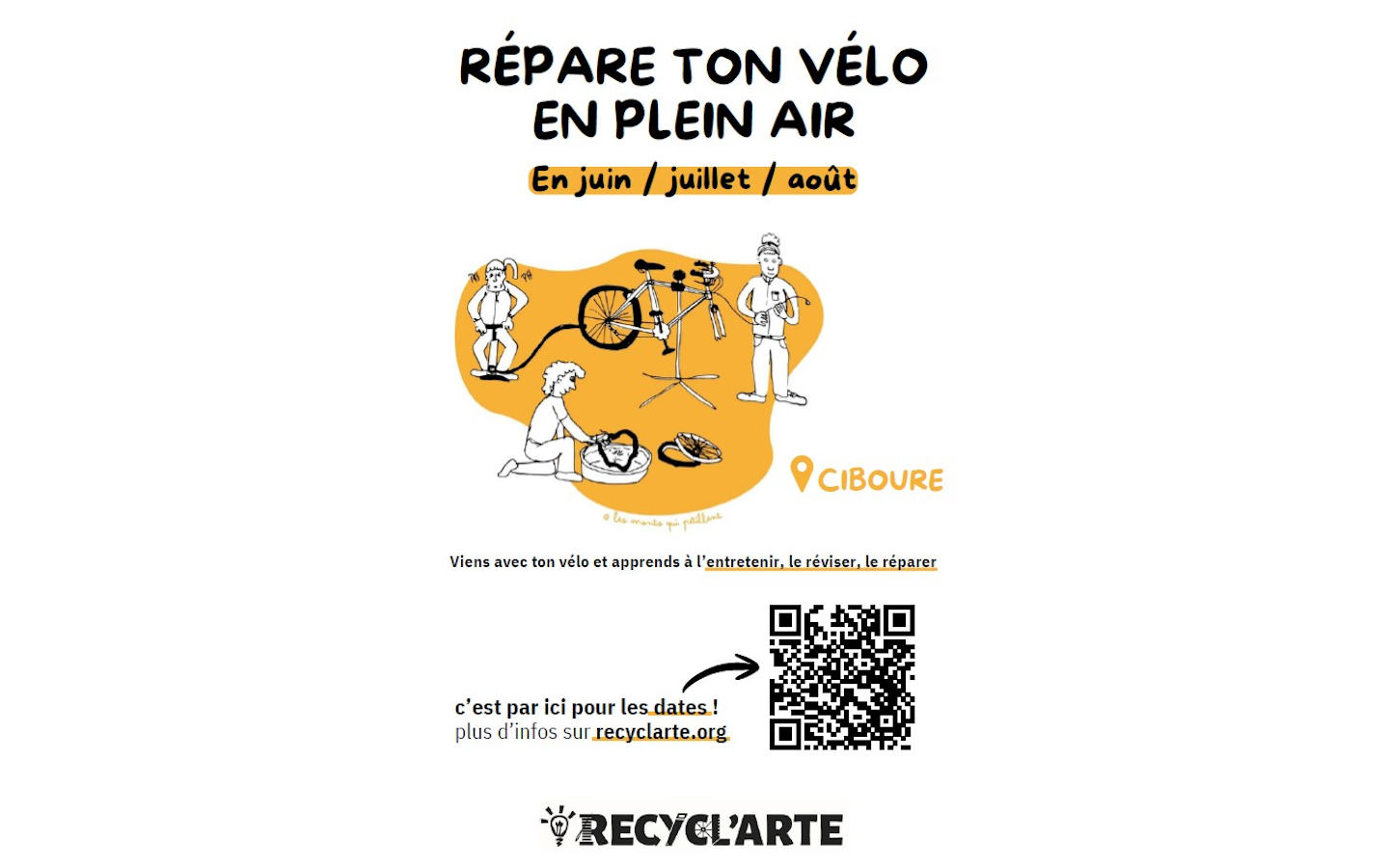 Répare ton vélo en plein air — visuel événement