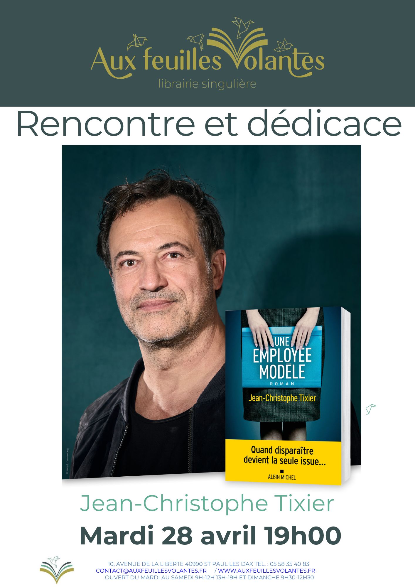 Rencontre littéraire avec Jean-Christophe Tixier — visuel événement
