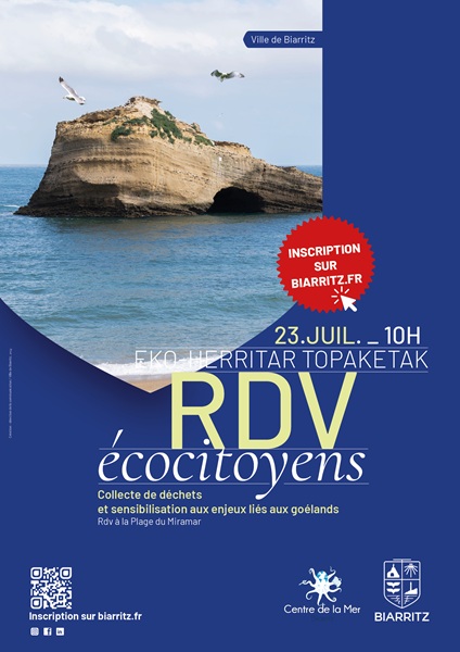 Poster for event Rendez-vous écocitoyens :  collecte de déchets et sensibilisation sur les goëlands