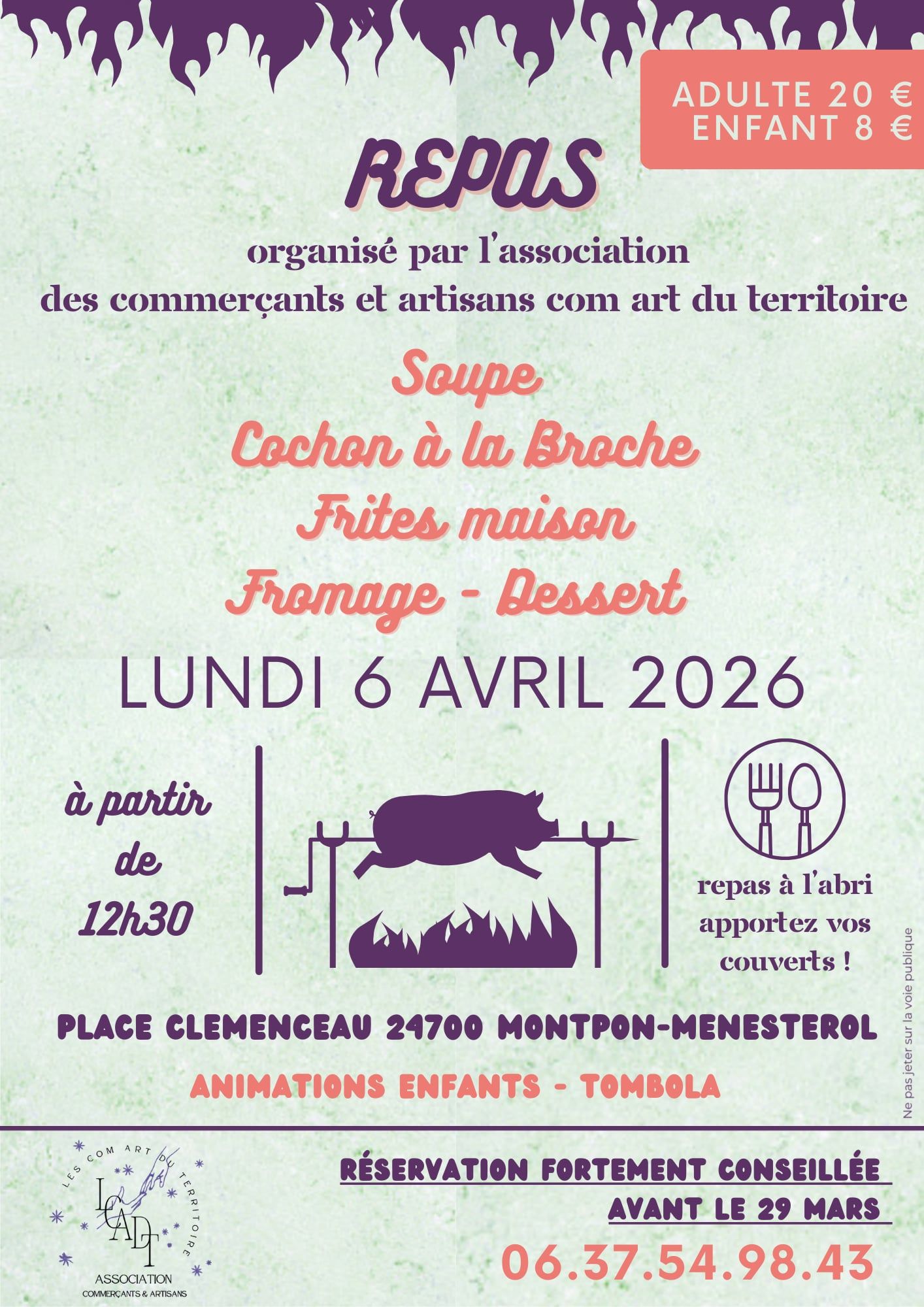 Repas cochon à la broche