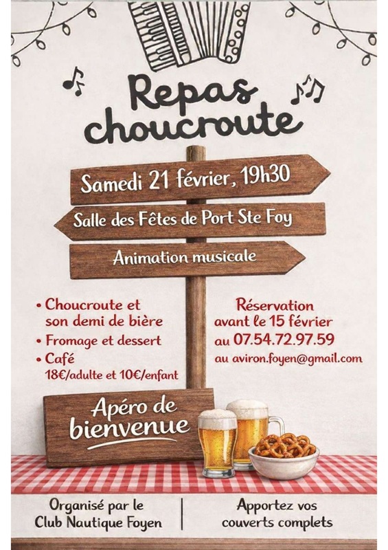 Repas choucroute, Port-Sainte-Foy-et-Ponchapt