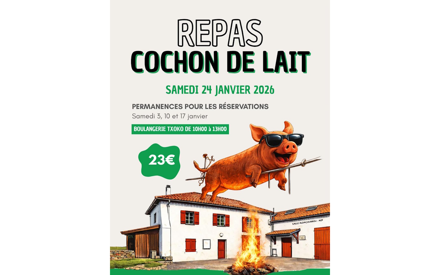 Course et repas cochon de lait d'Arrauntz