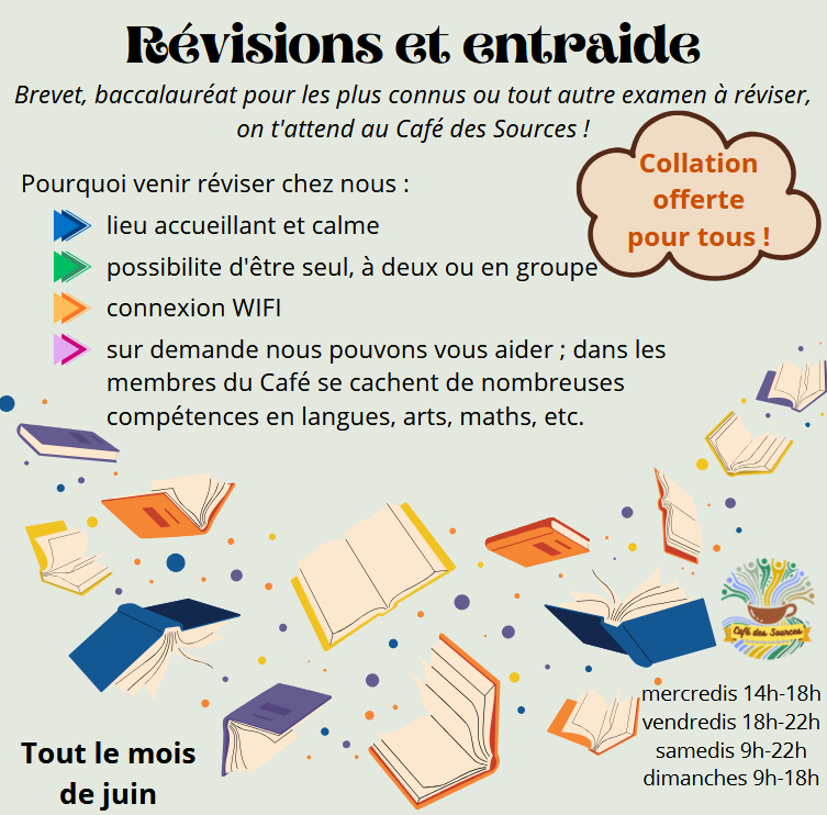 Révisions, entraide — visuel événement