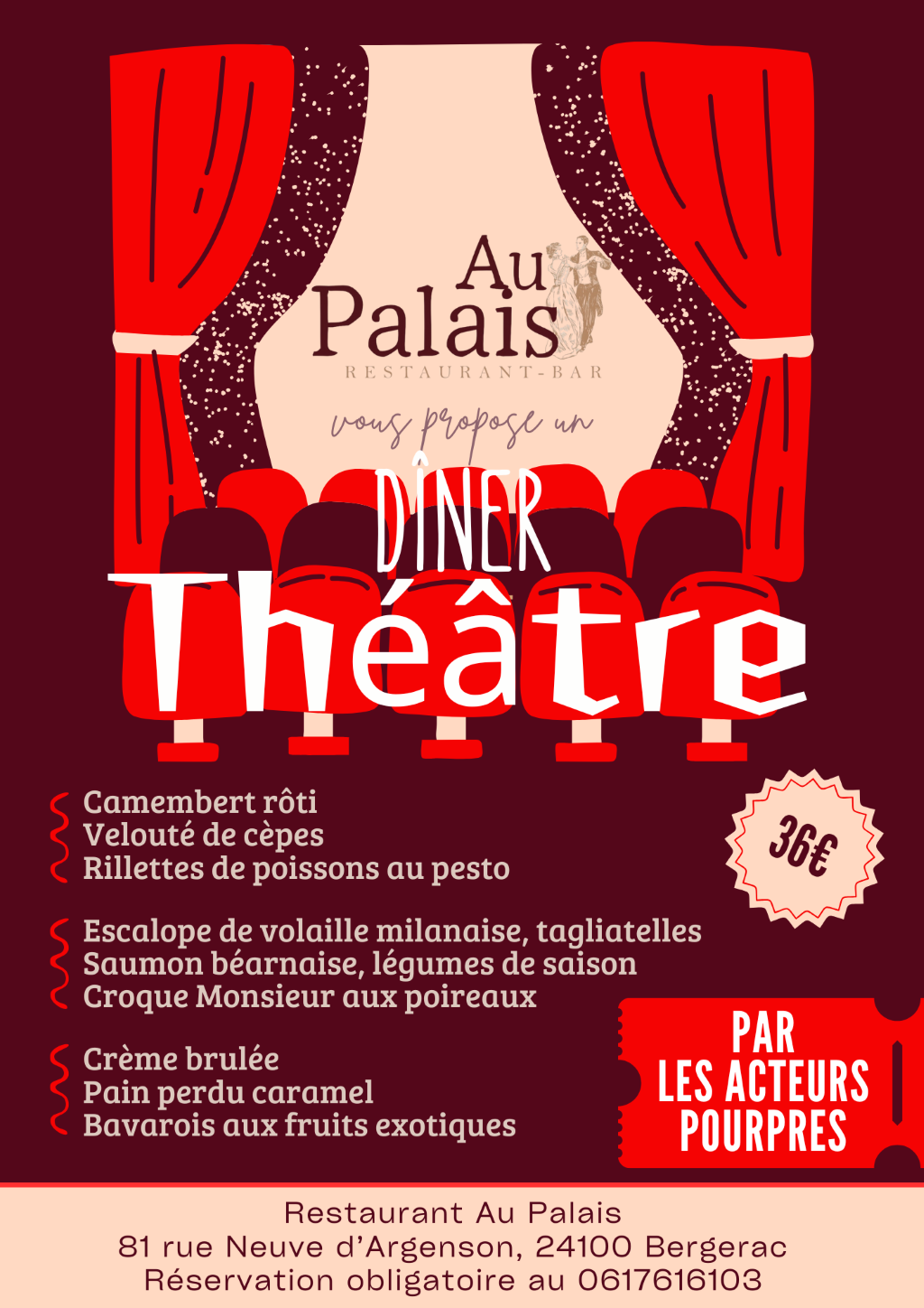 Dîner Théâtre | Au Palais