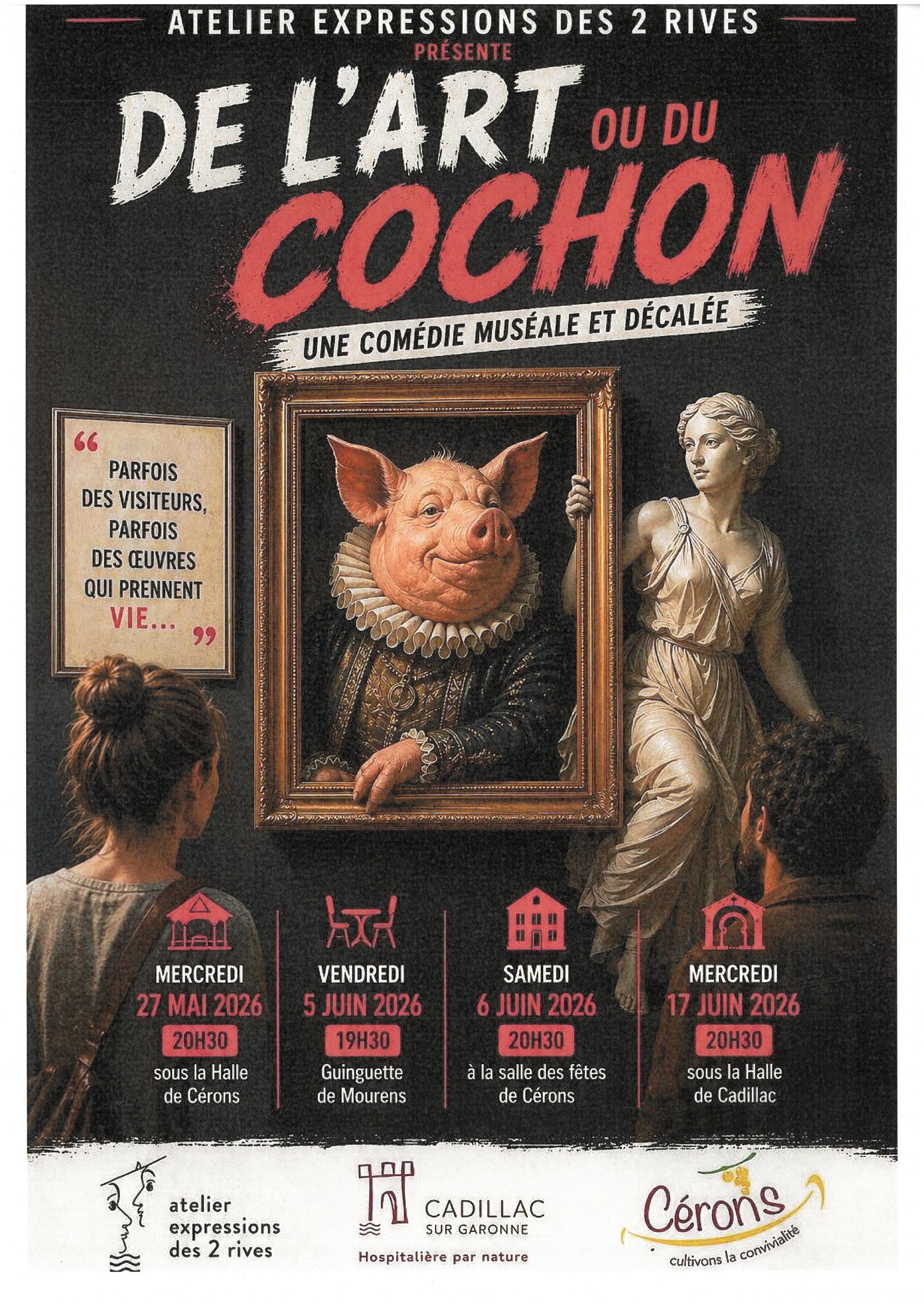 Théâtre : de l'art ou du cochon ! — visuel événement