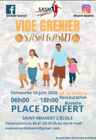 Vide-grenier du SASM Basket — visuel événement