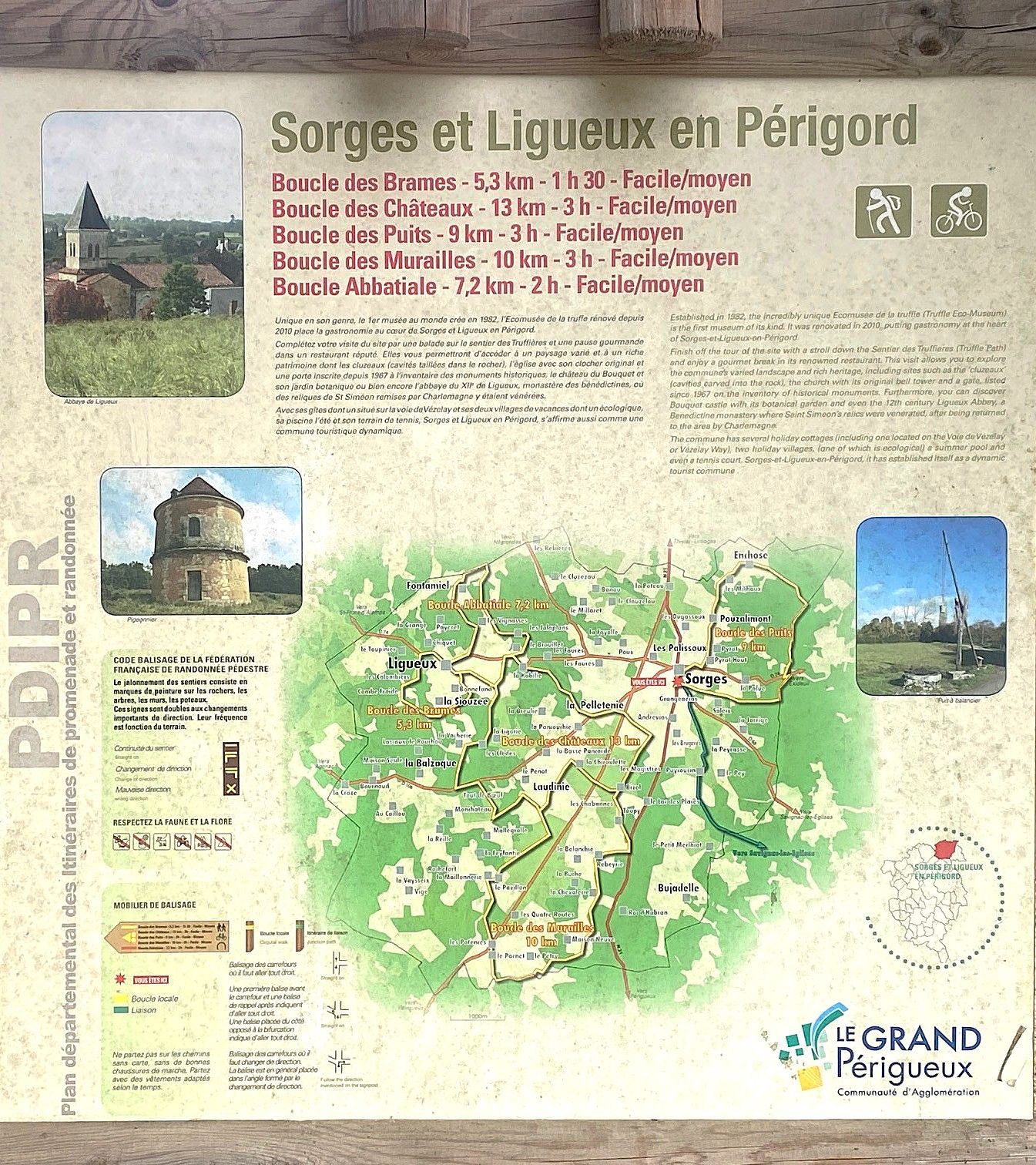 Boucle des Murailles, Sorges et Ligueux en Périgord