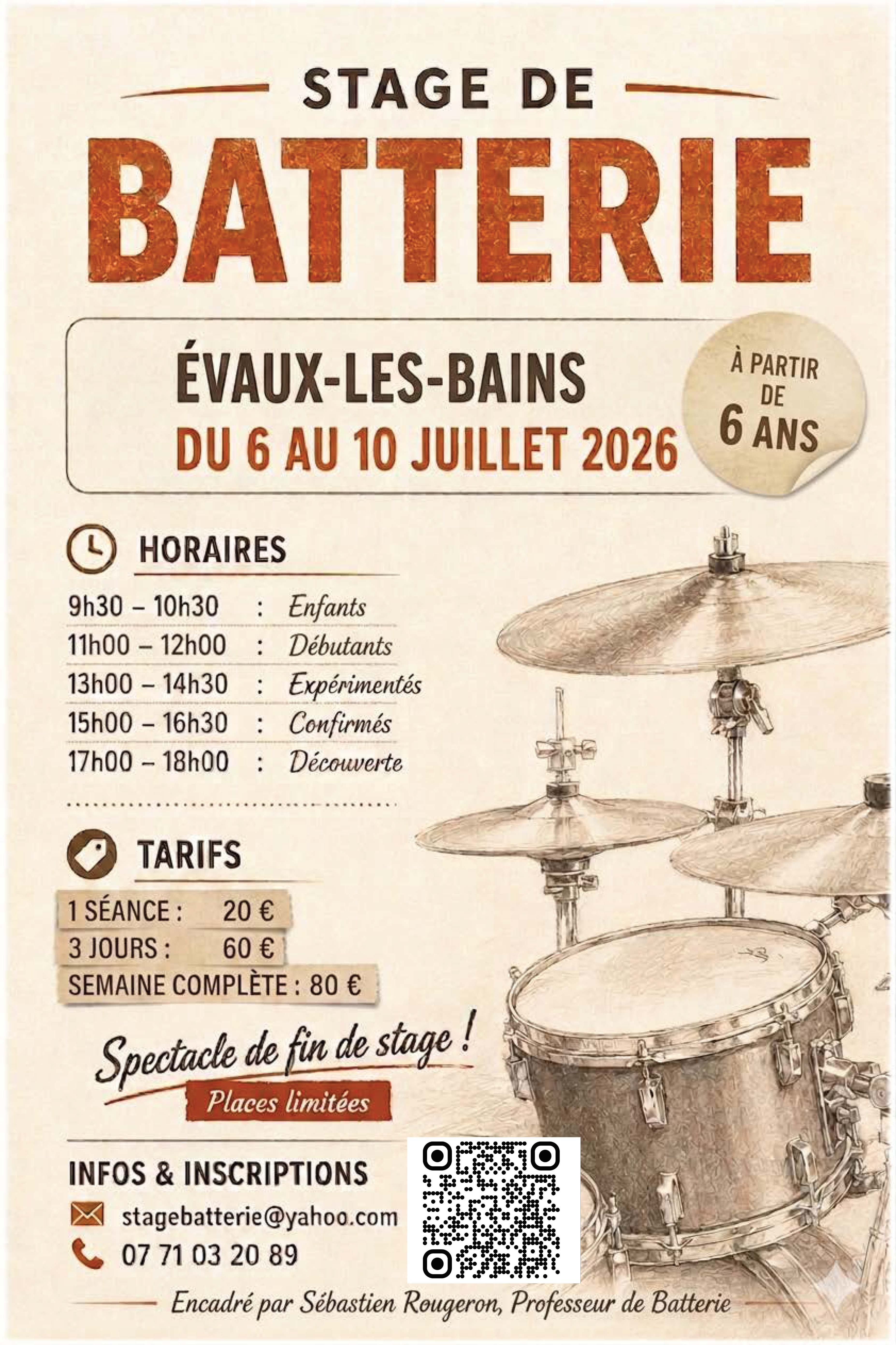 Stage de batterie