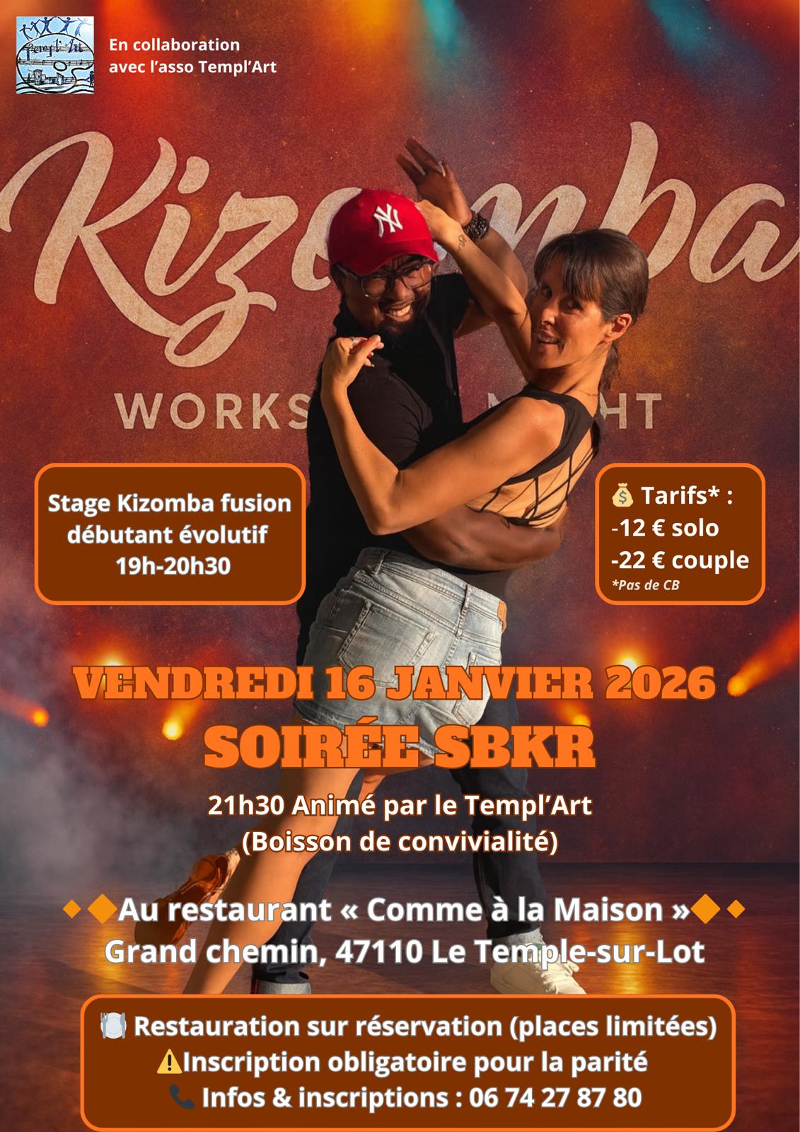Stage de kizomba et soirée SBK