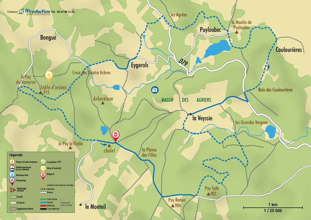 VTT - Gravel - Sur le plateau des Agriers - 17 km - circuit 63, Lamazière-Haute - photo 2