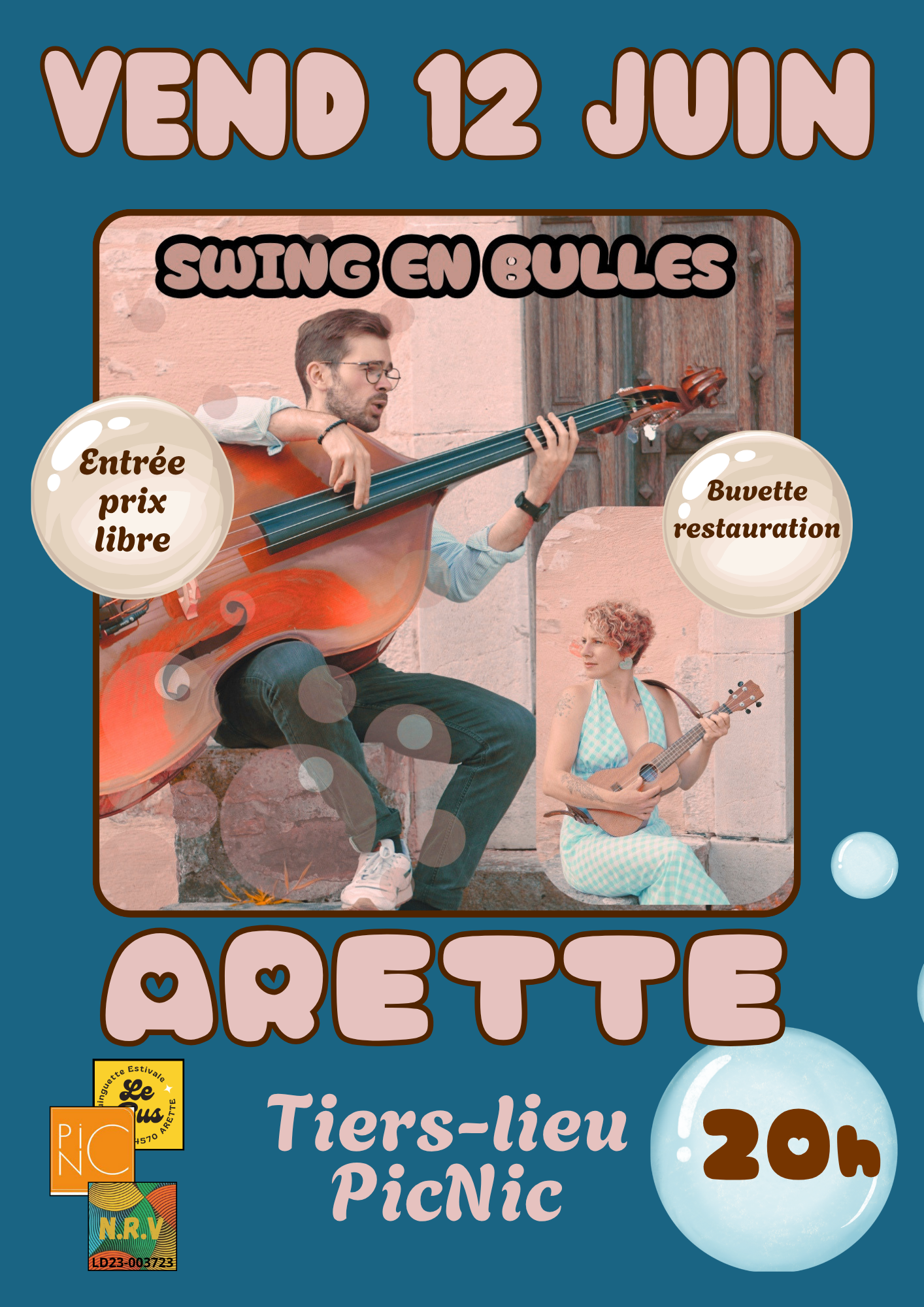 Concert swing en bulles — visuel événement