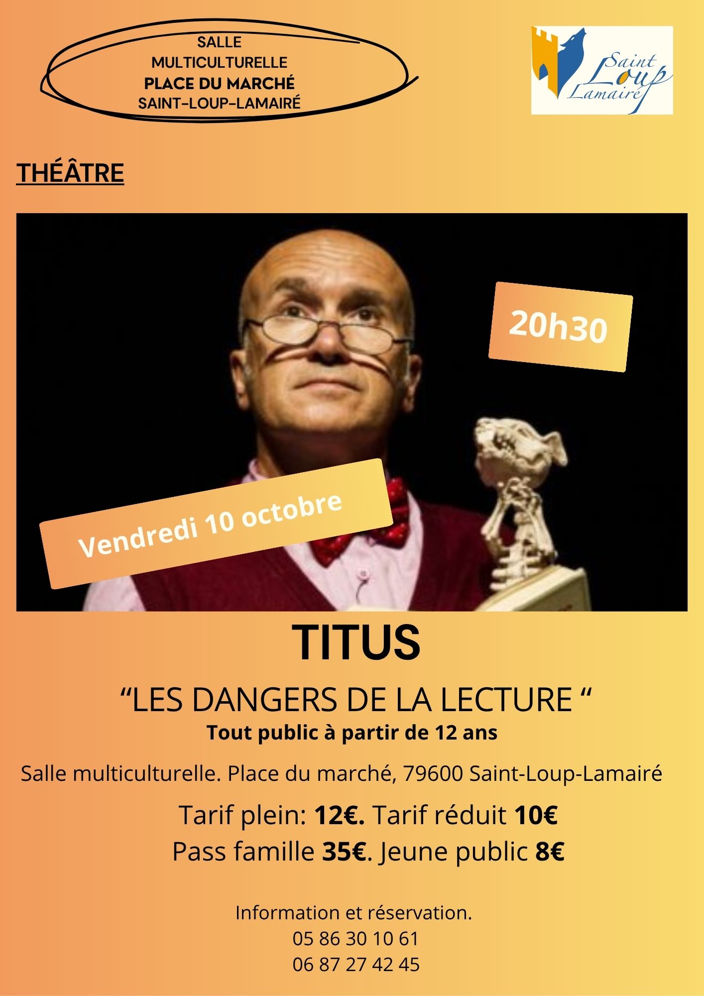 Théâtre - Titus "les dangers de la lecture"