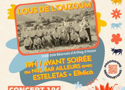 MUSIC'A HUM! Concert Lous de l'Ouzoum + Esteletas + ElMicà