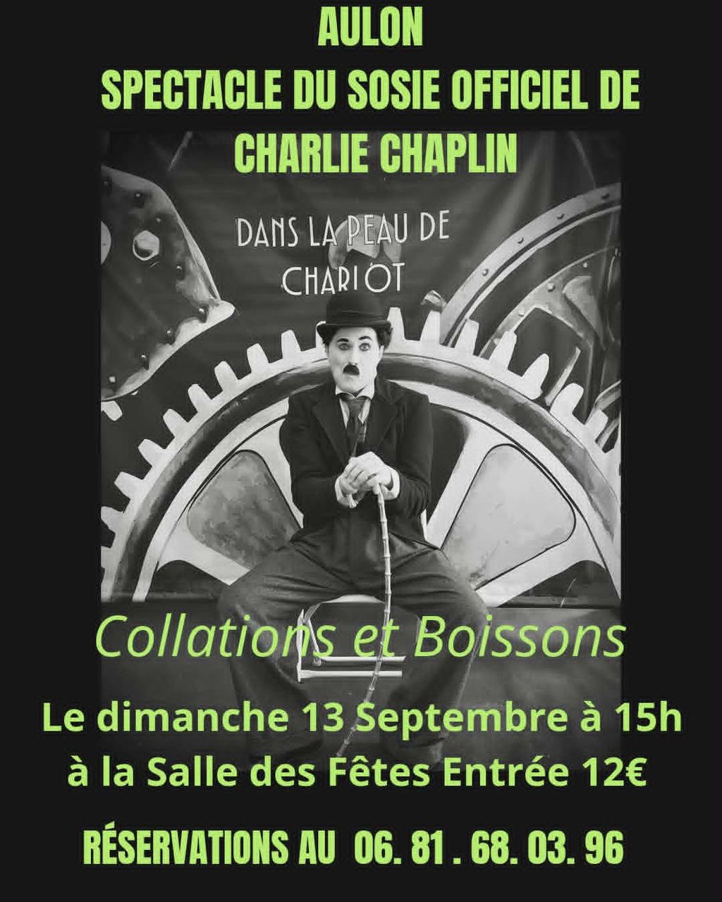 Spectacle avec Charlie CHAPLIN — visuel événement