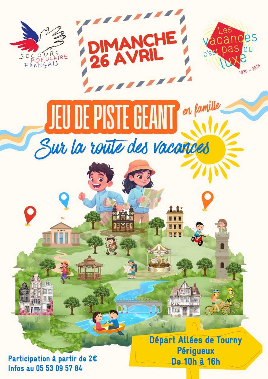 Jeu de piste géant :  "Sur la route des vacances" — visuel événement