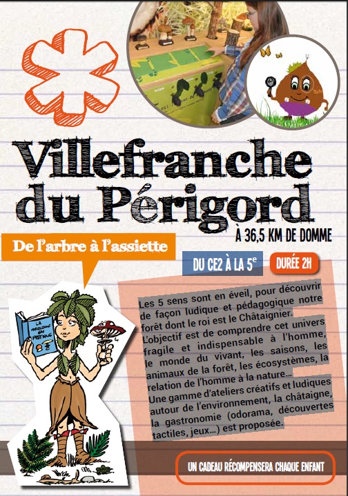 Programme Pédagogique : Villefranche du Périgord - De l'arbre à l'assiette