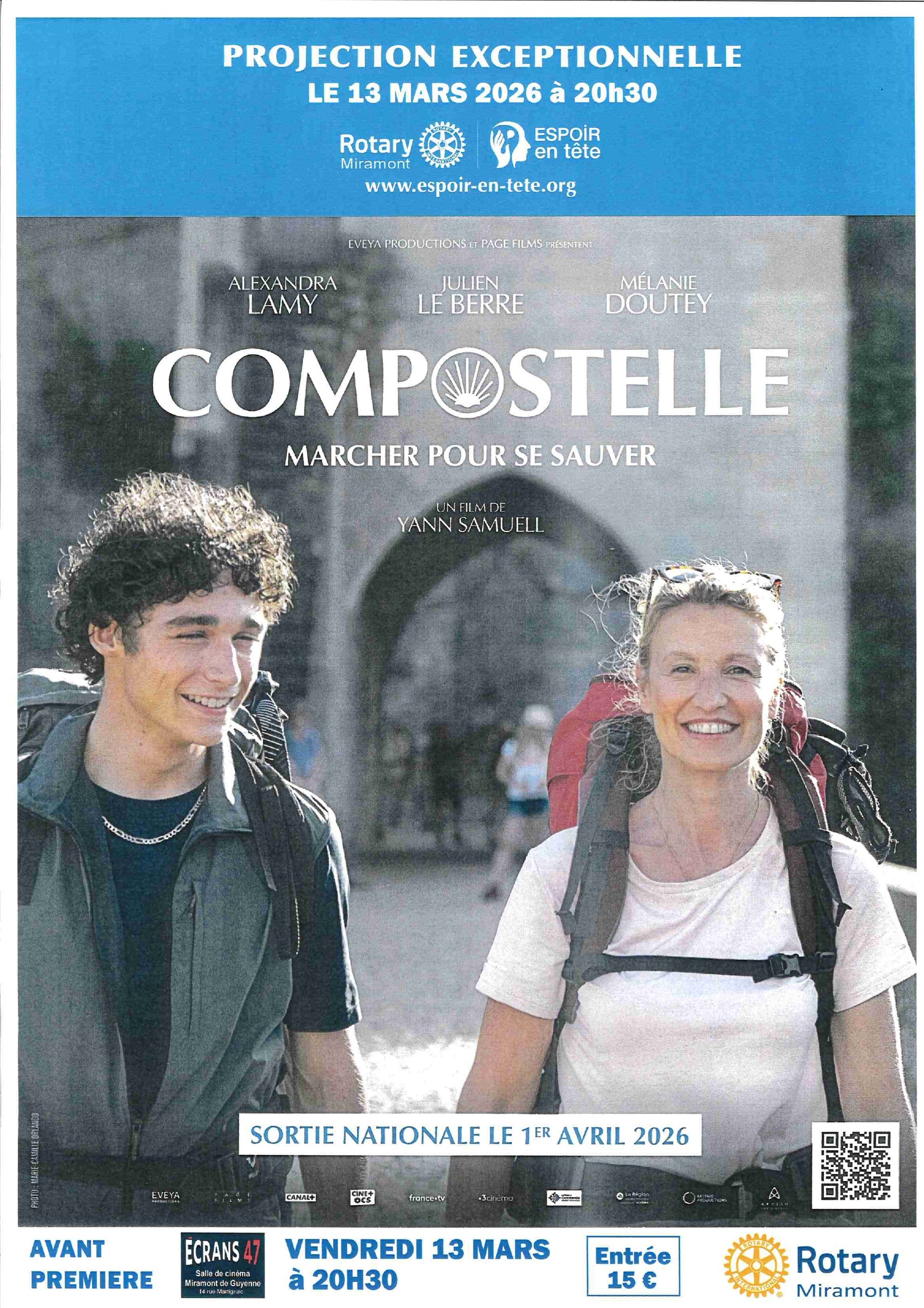 Espoir en tête : avant-première cinéma - Compostelle