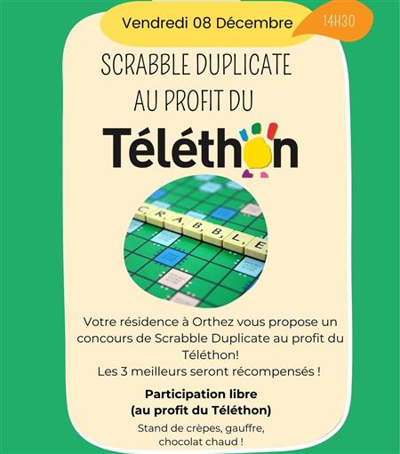 Téléthon : Concours de scrabble Téléthon : Concours de scrabble