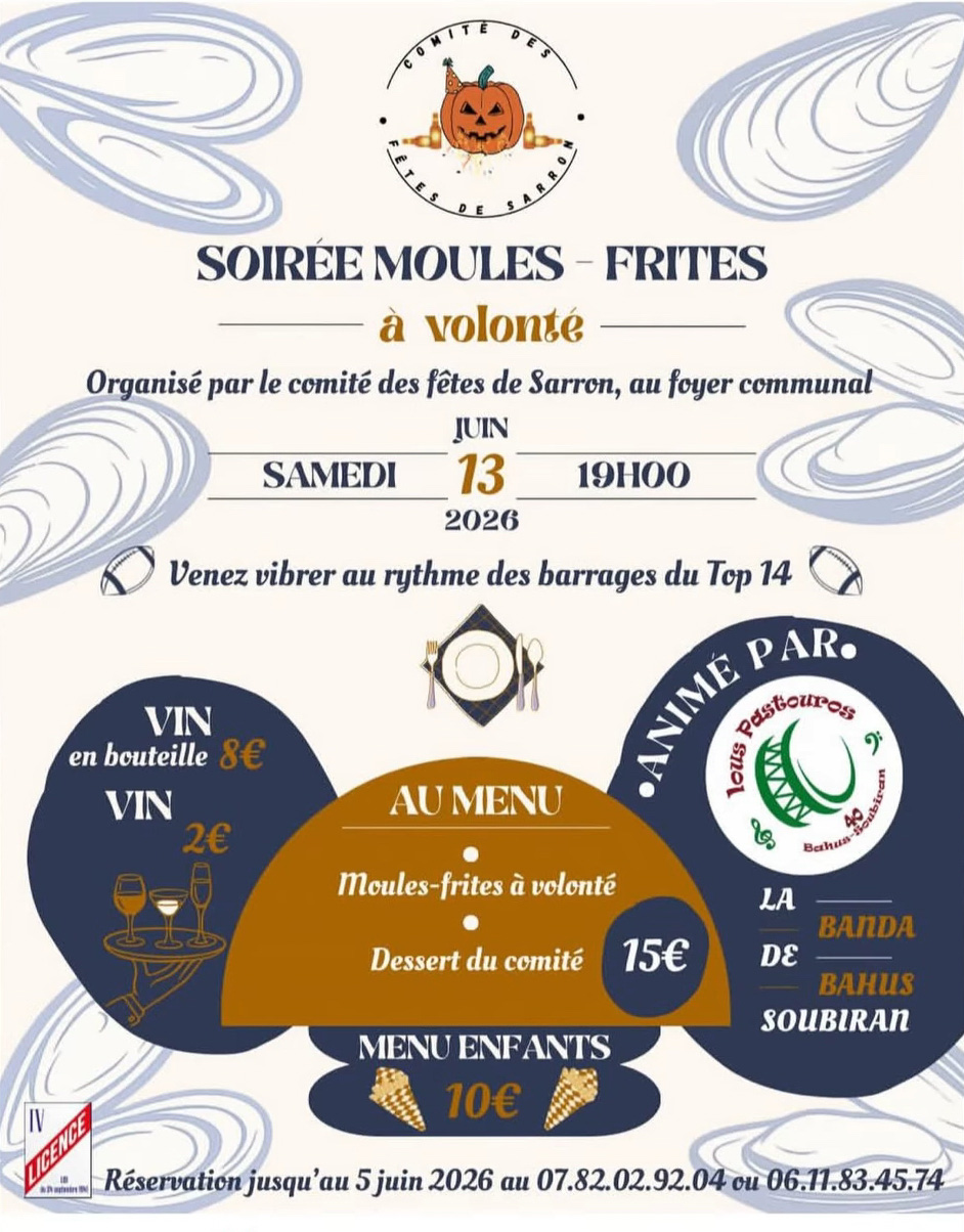 Soirée moules-frites — visuel événement