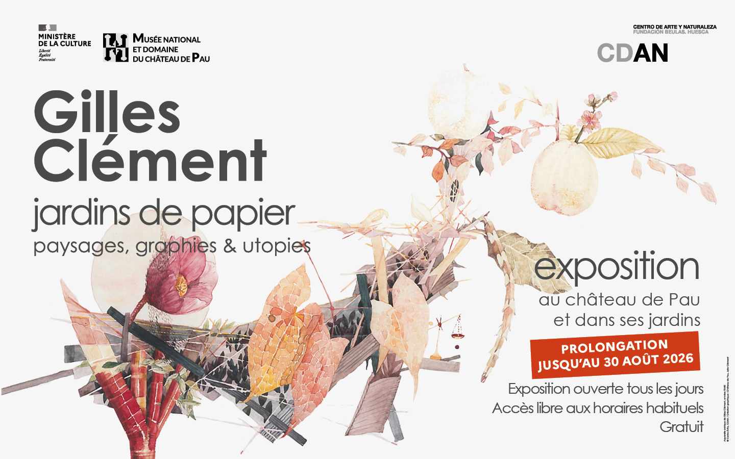 Gilles Clément Jardins de papier- Prolongation — visuel événement
