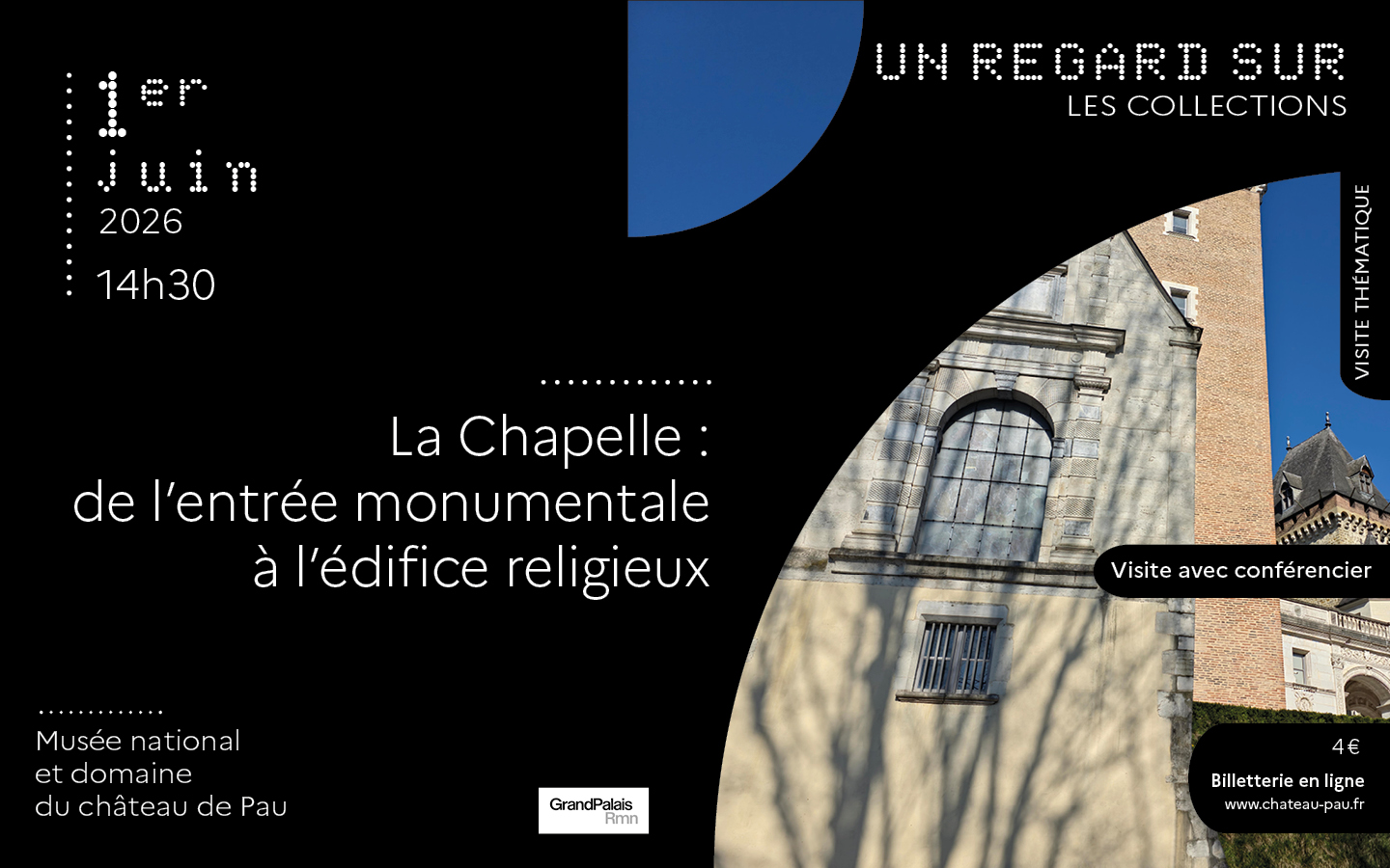 Regard sur la chapelle du château de Pau — visuel événement