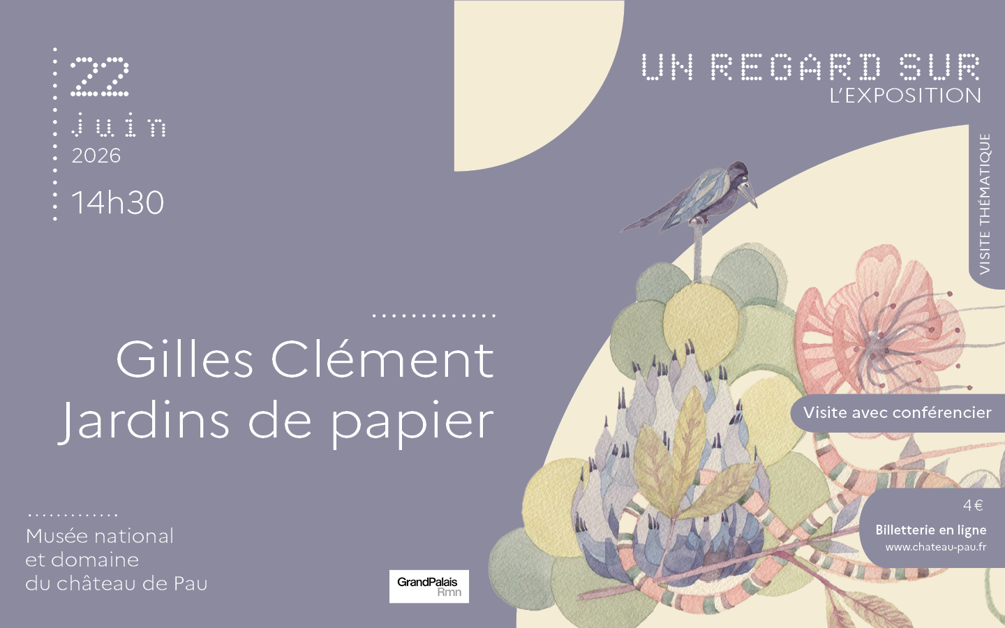 Regard sur l'exposition Jardins de papier — visuel événement