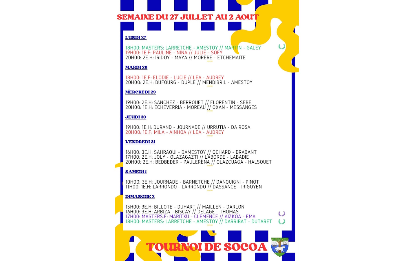 Tournoi de pala, Socoa.