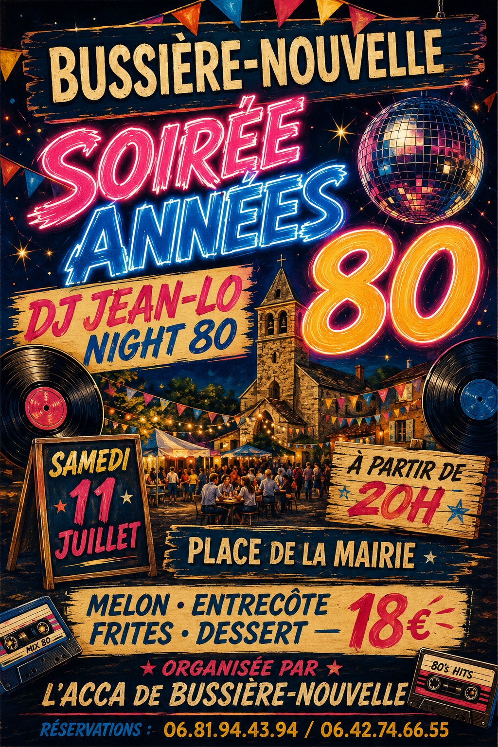 Soiréé années 80 à Bussière-Nouvelle