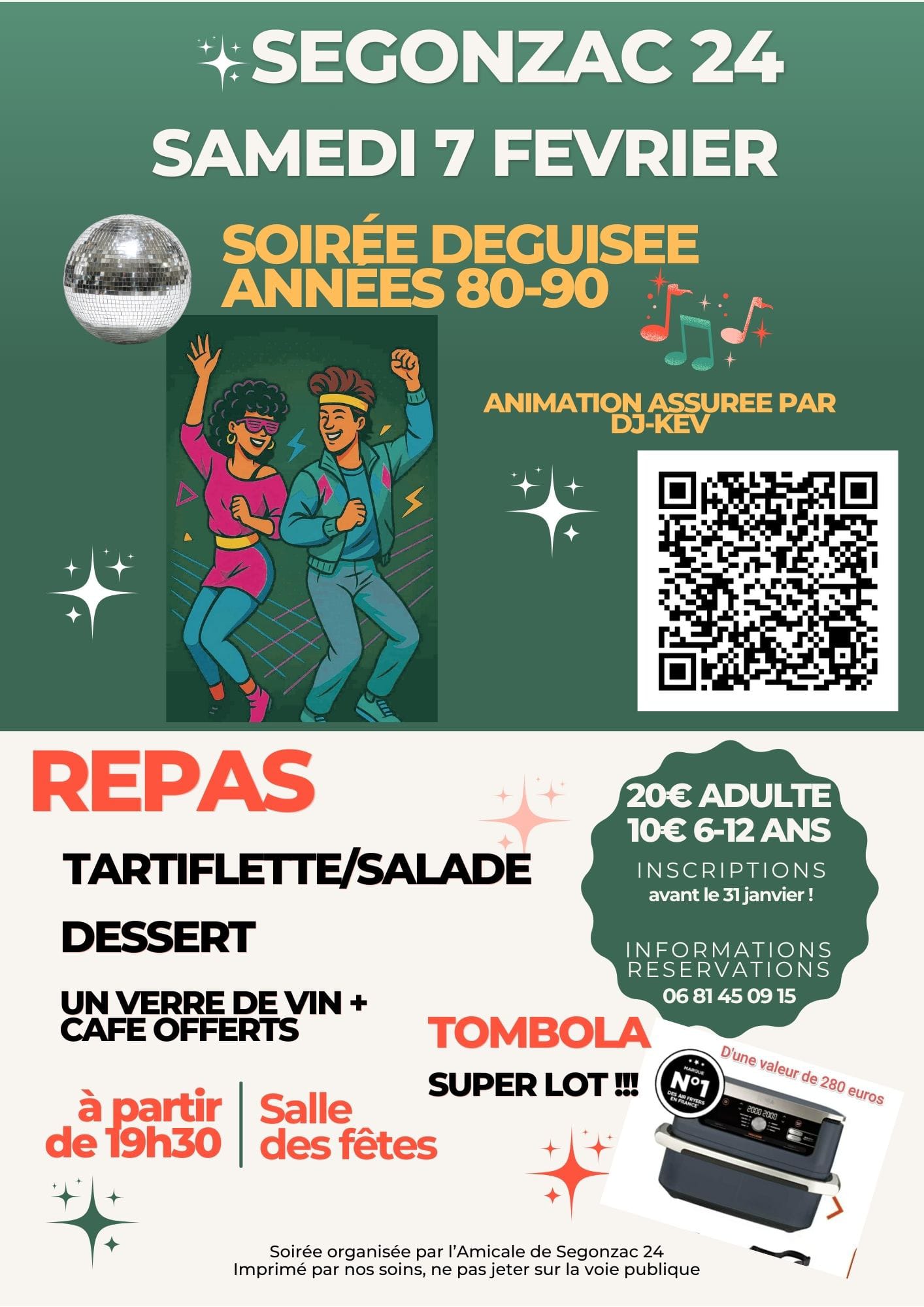 Soirée dansante déguisée années 80-90