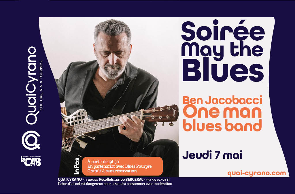 Soirée May the Blues | Ben Jacobacci one man blues band — visuel événement