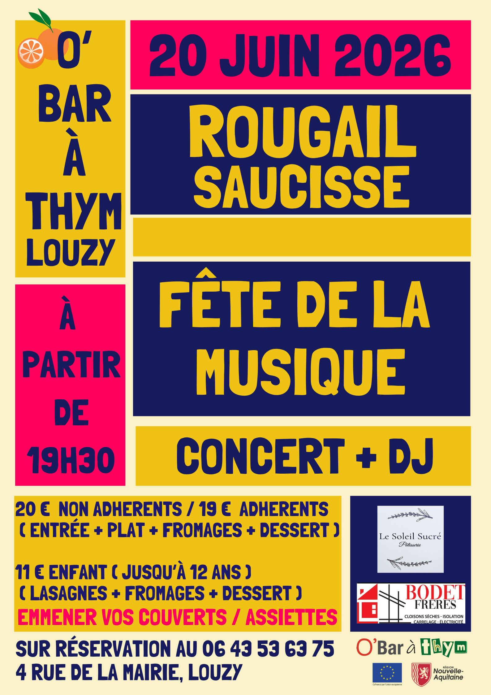 Rougail Saucisse et Fête de la musique à Louzy — visuel événement