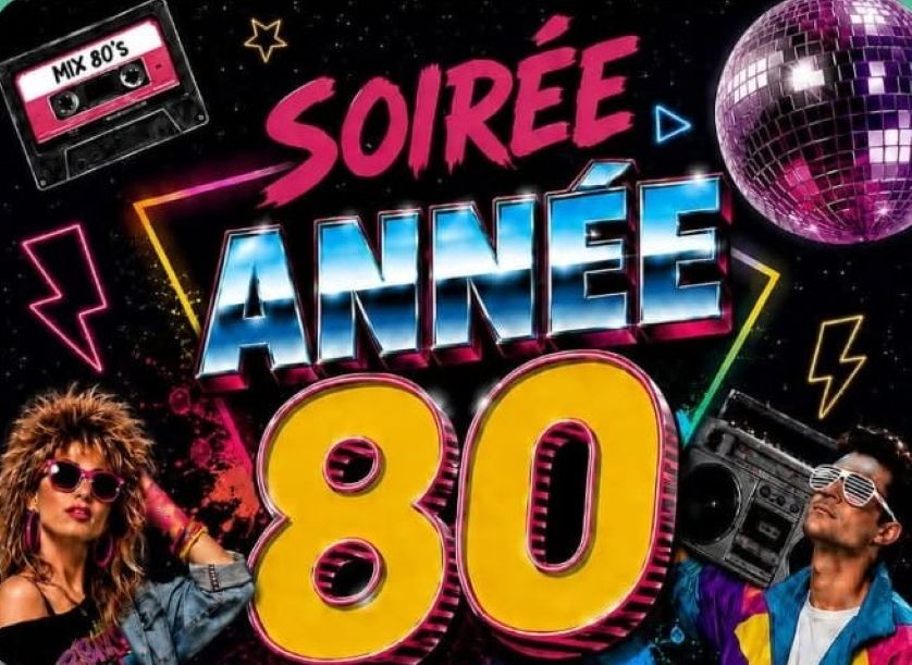 Plancha Soirée DJ années 80's à la Clé des Champs — visuel événement