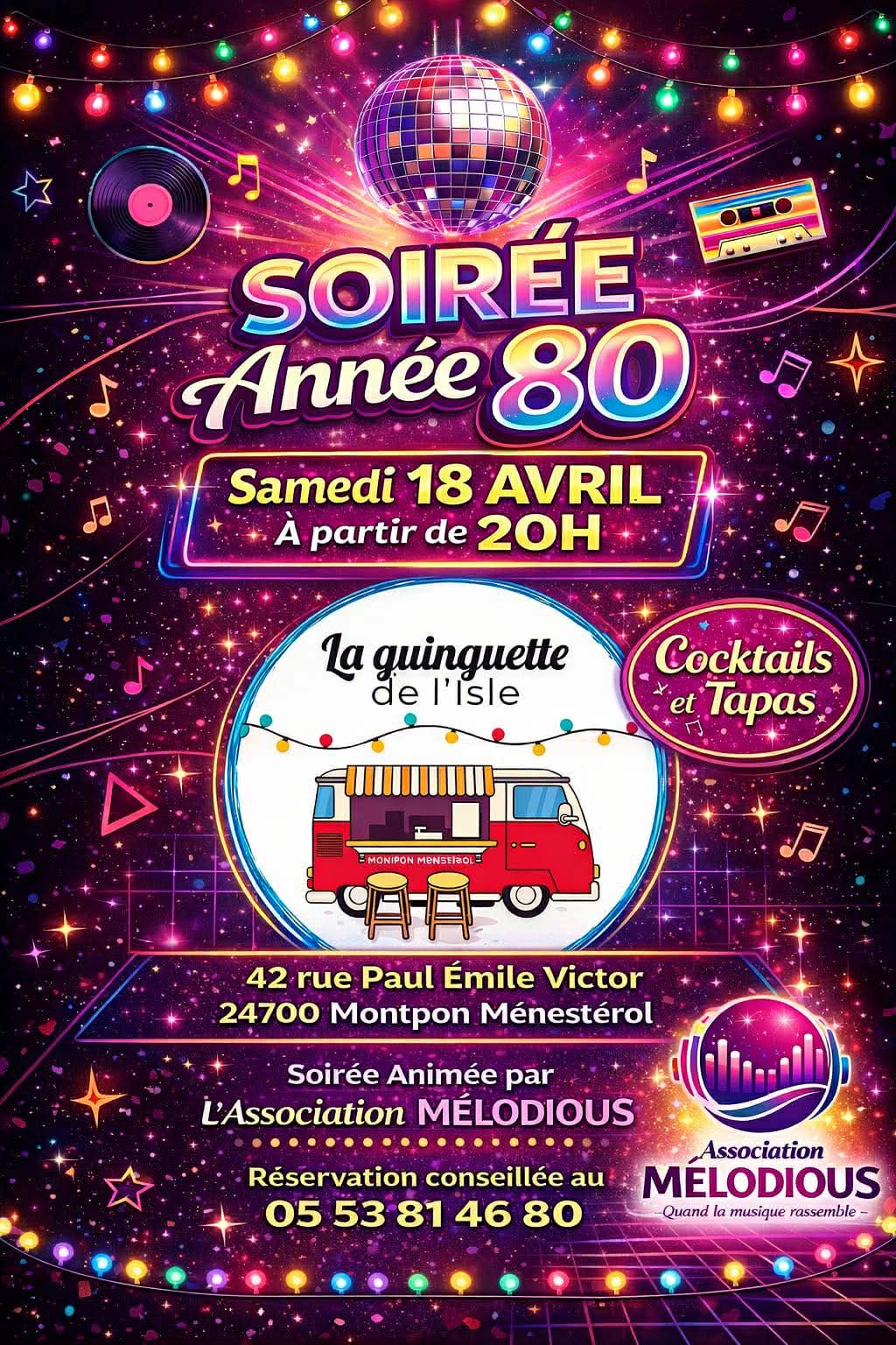 Soirée années 80 — visuel événement