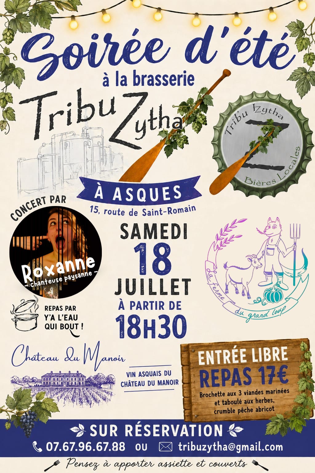 Soirée d'été à la brasserie Tribu Zytha