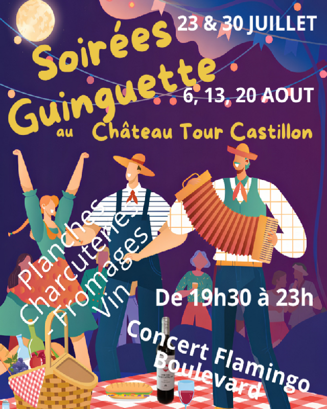 Soirée Guinguette au Château Tour Castillon — visuel événement