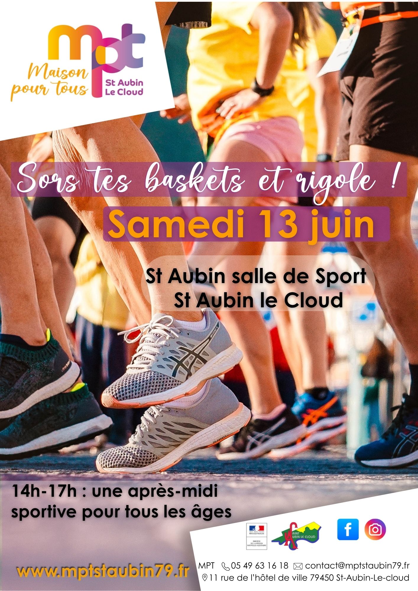 « Sors tes baskets et rigole ! » : une fête du sport intergénérationnelle — visuel événement