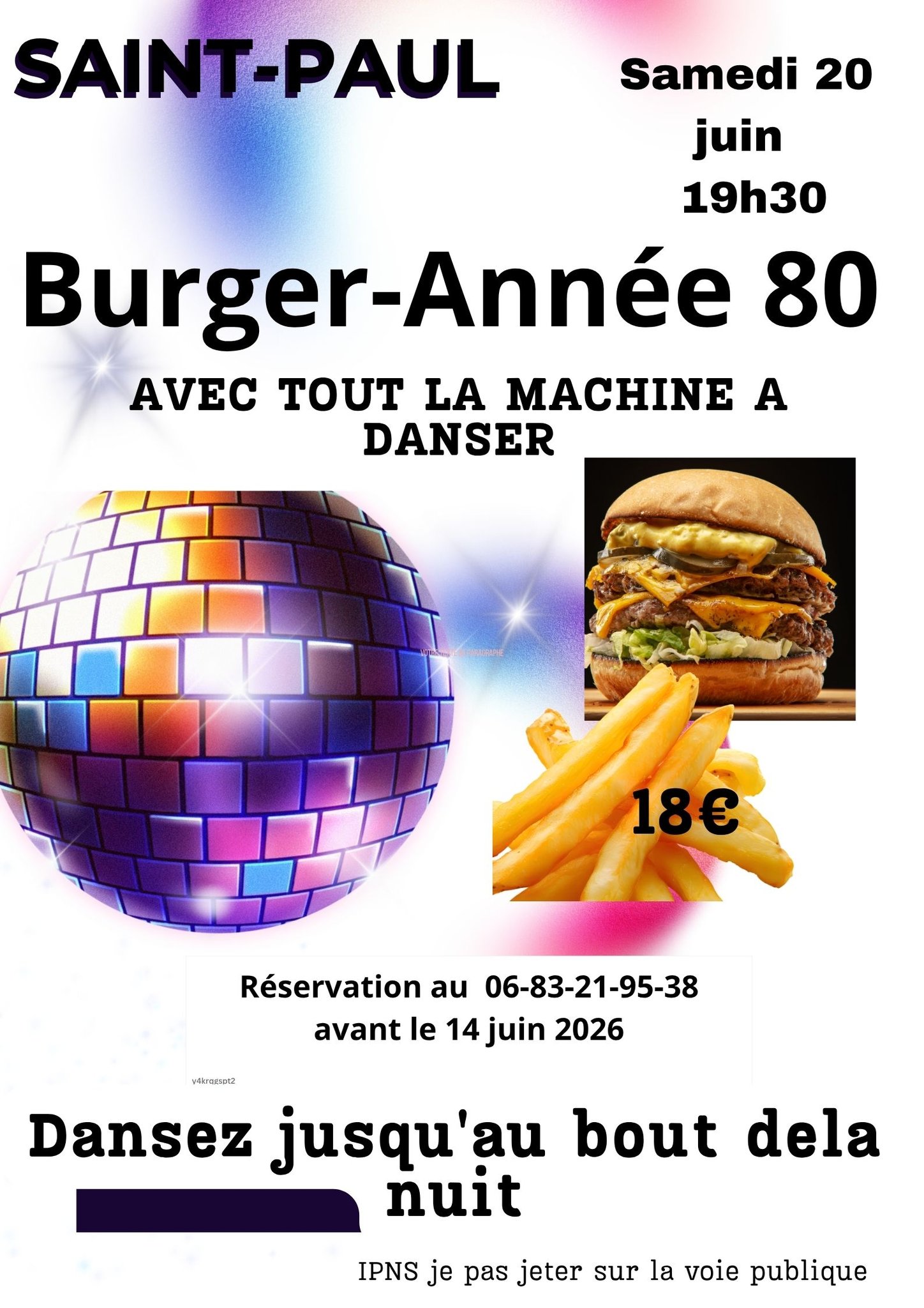 Burger - Année 80 — visuel événement