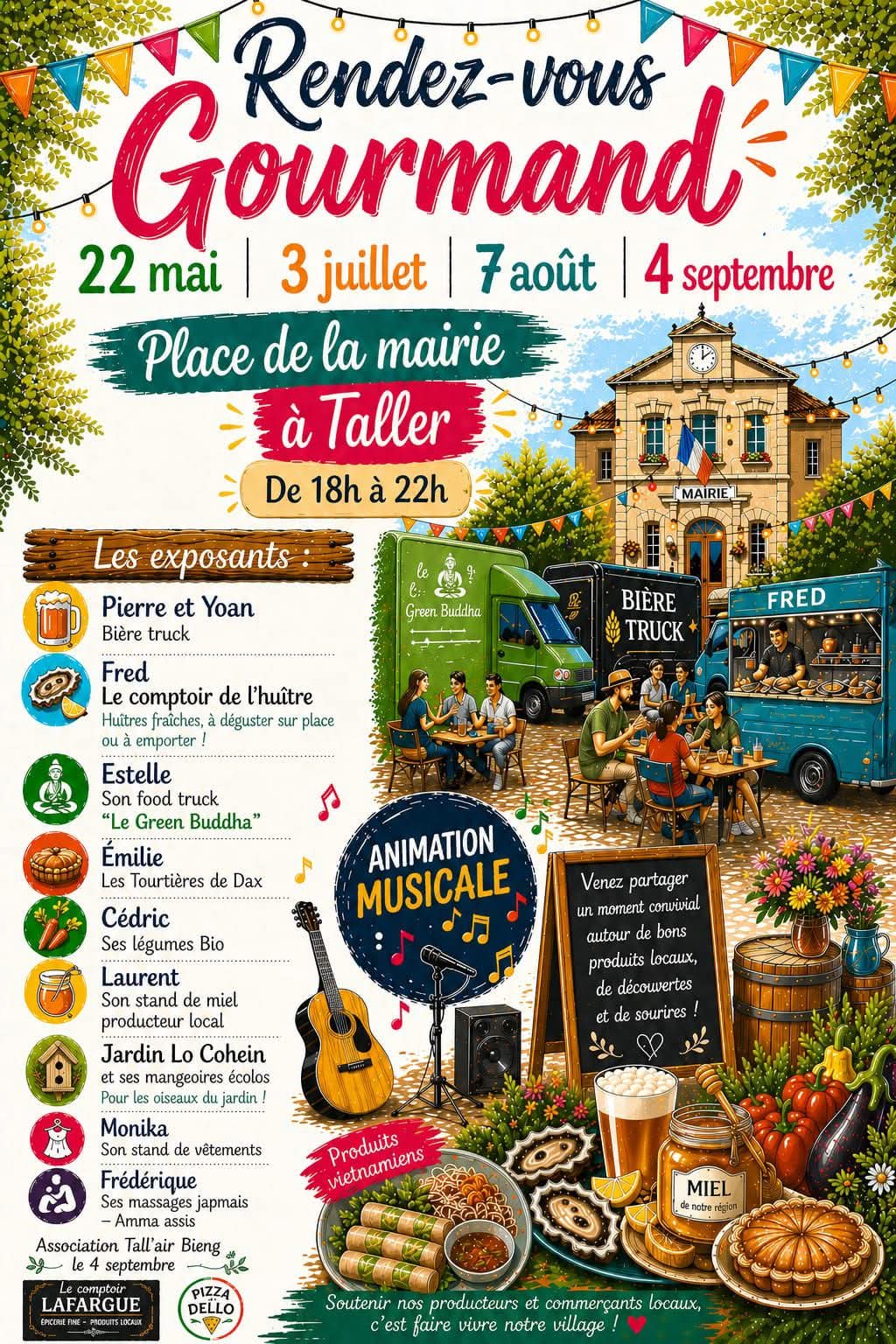 Marché gourmand animé