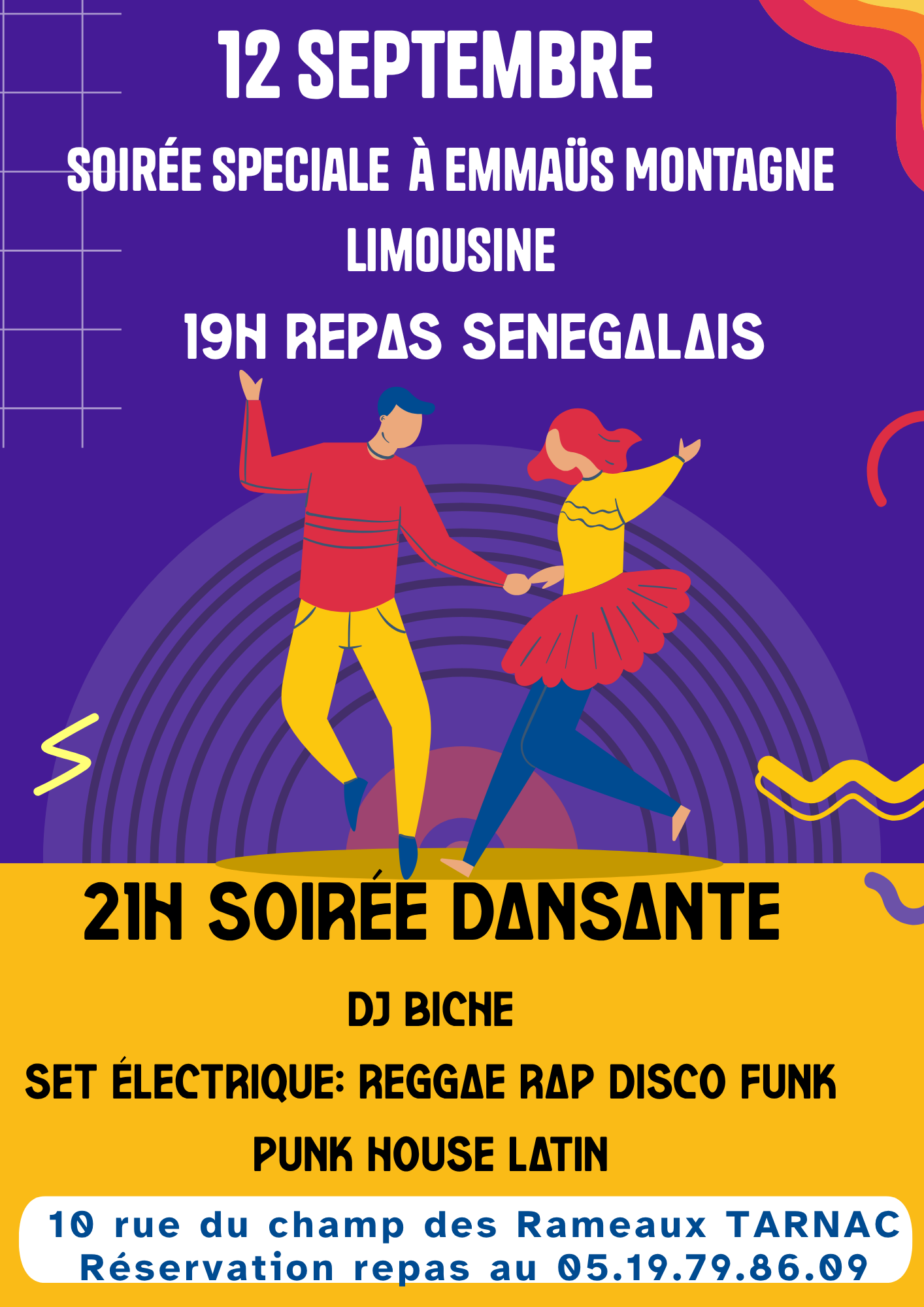 Repas Sénégalais et soirée dansante à Emmaüs