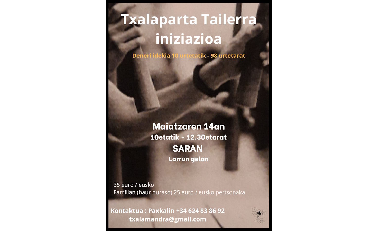 Atelier d’initiation à la txalaparta