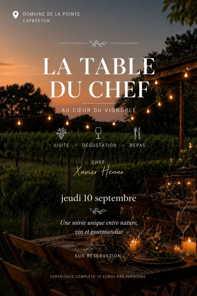 La Table du Chef - Domaine de la Pointe