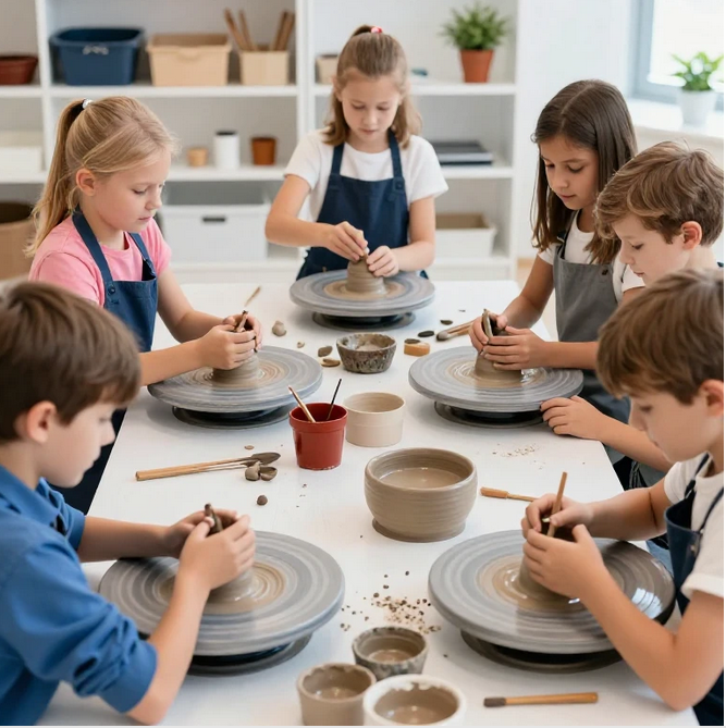 Stage de poterie jeunesse : tour de potier — visuel événement