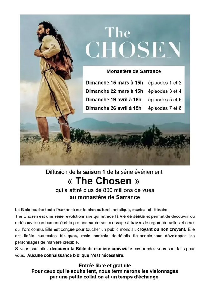 Projection de "The Chosen" - épisodes 7 et 8