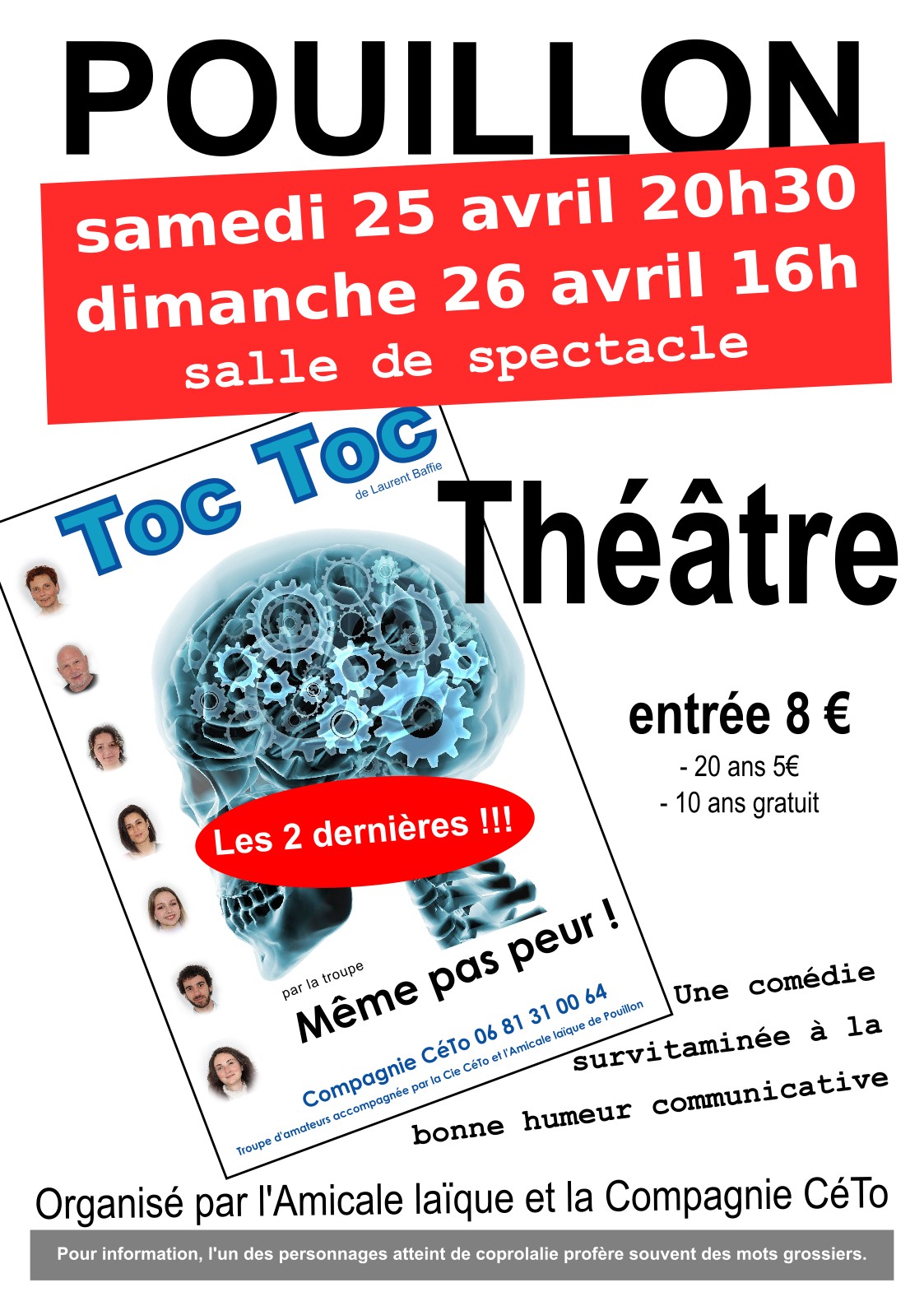 Théâtre : Toc Toc — visuel événement