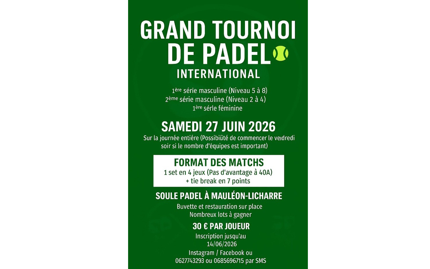 Grand tournoi de padel
