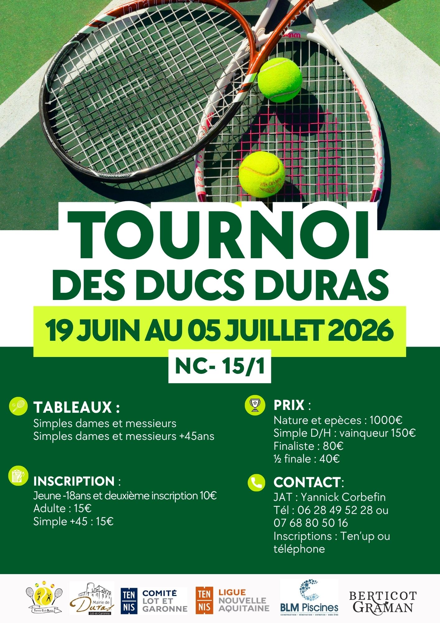 Tournoi de Tennis au club de Duras, Duras - photo 2