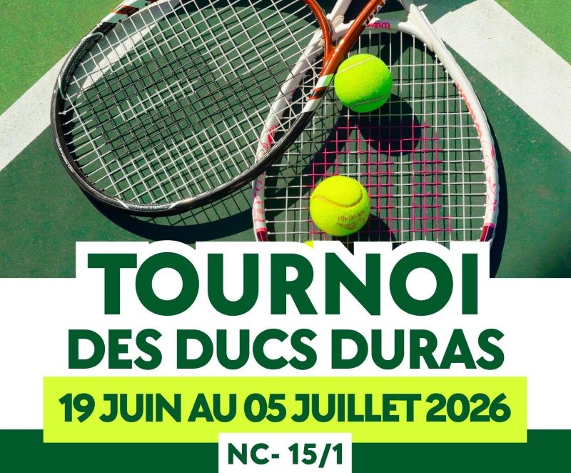 Tournoi de Tennis au club de Duras — visuel événement